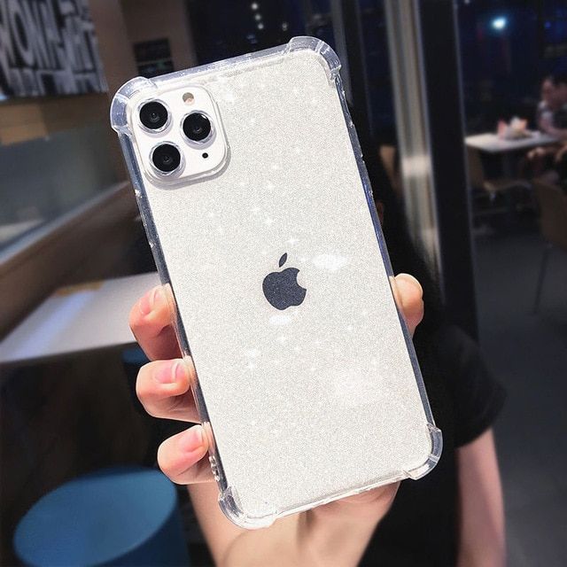 Shining Glitter Powder Phone Cases For iPhone 12 Mini 13 11 Pro 11Pro Max X R XR XS 7 8 Plus SE 2020 Transparent Soft Back Cover