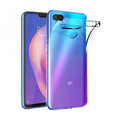 Soft TPU Back Case Cover For Xiaomi Mi 8 Lite - Silicone Transparent Clear Back Cover