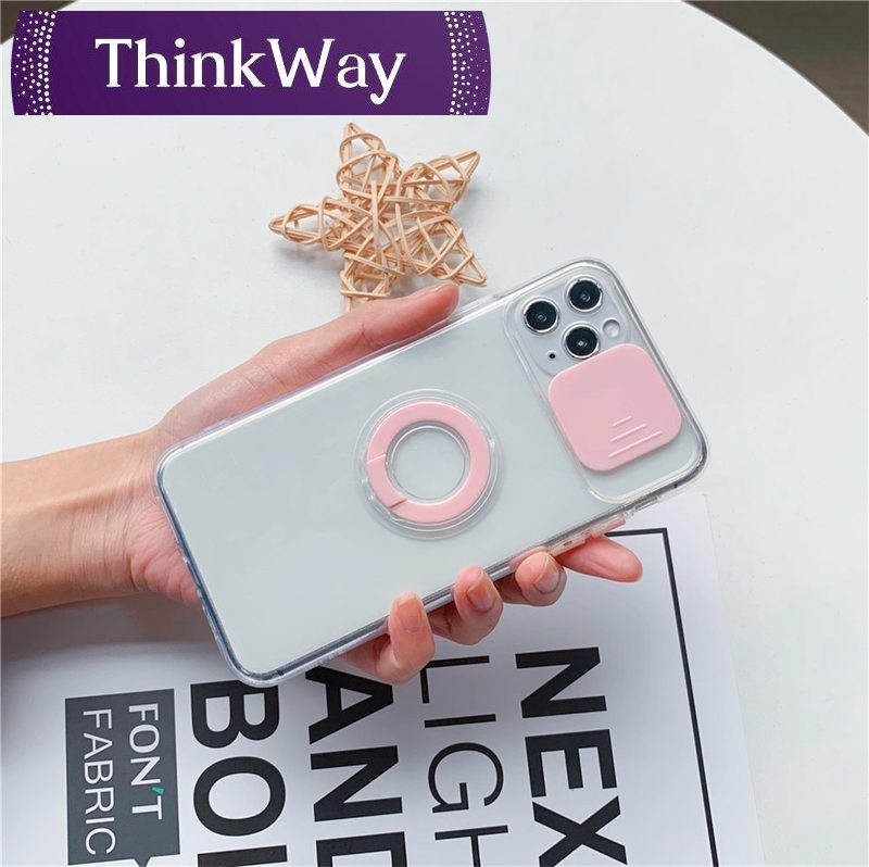 Camera Protection Ring Holder Clear Case For iPhone 13 12 11 Pro Max XR X XS 7 8 Plus SE Mini Shockproof Bumper Candy Soft Cover