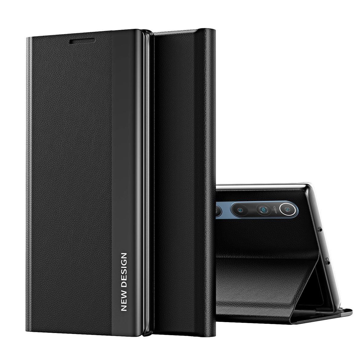 For Xiaomi Mi 10 Thin Slim Folio Flip Leather Magnetic Closure Case Cover