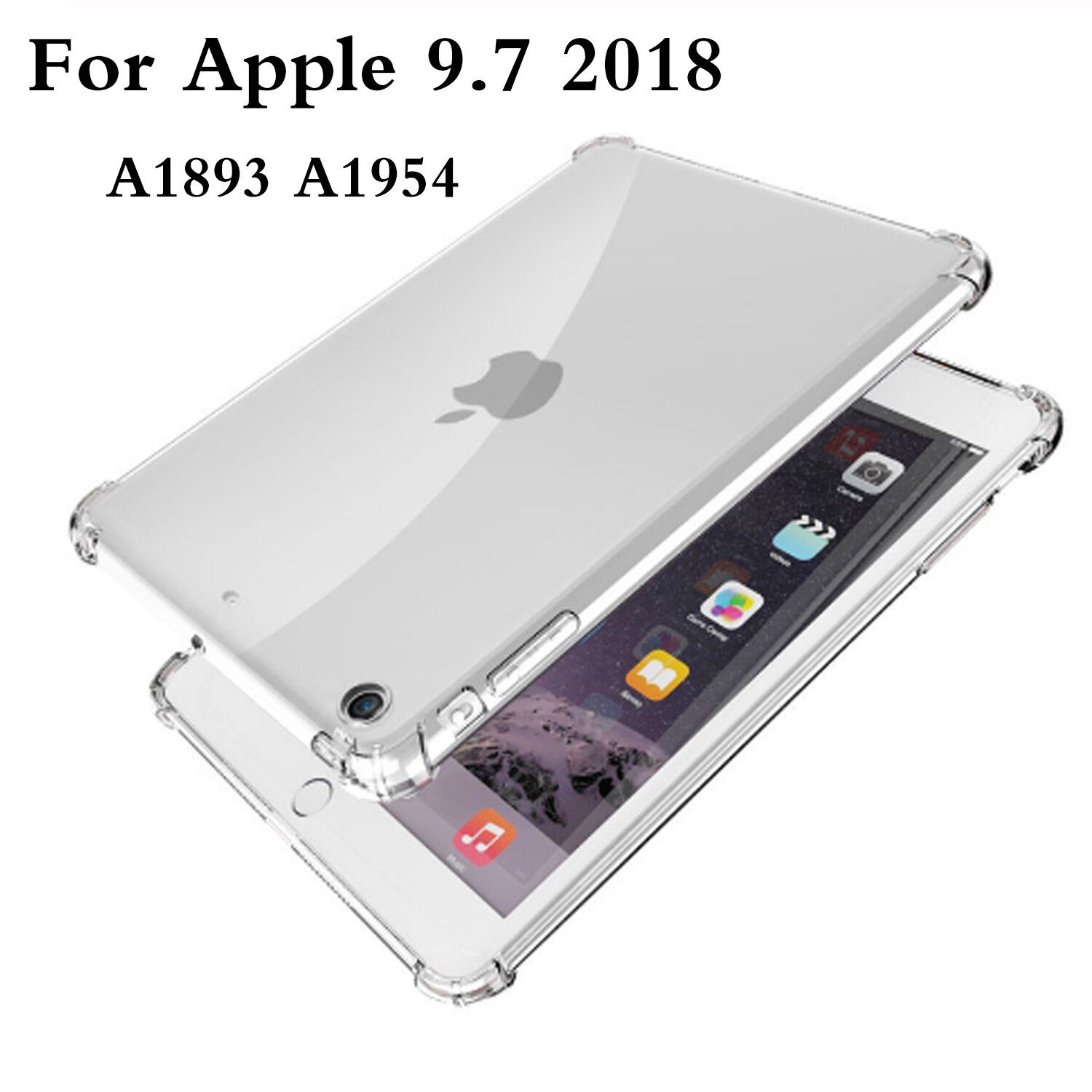 Case for Apple iPad 5 6 9.7'' 2017 2018 Silicone soft shell TPU Airbag cover clear protective capa for ipad 5th 6th Generation