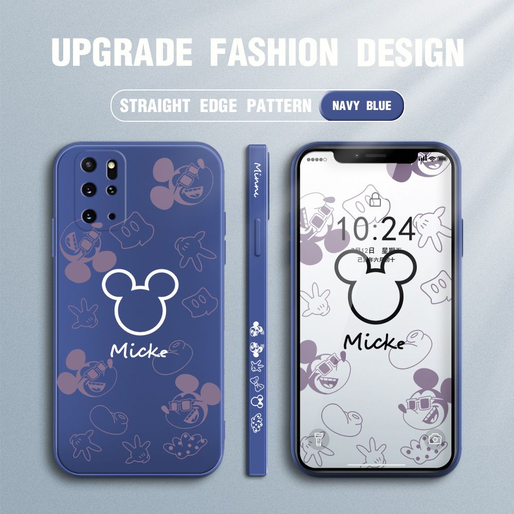 Jizetin for Samsung Galaxy S20 Plus Case Creative Printing Pattern Side Design Phone Case Square Edge Pattern Liquid Silicone Cases Full Cover Camera Shockproof Protective Case