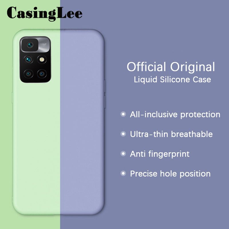 Casinglee For Xiaomi Poco M4 Pro Case Soft Silicone Cover Environmentally Silicone Back cover Xiaomi Mi Poco M4 Pro Phone Cases For girls and Boys