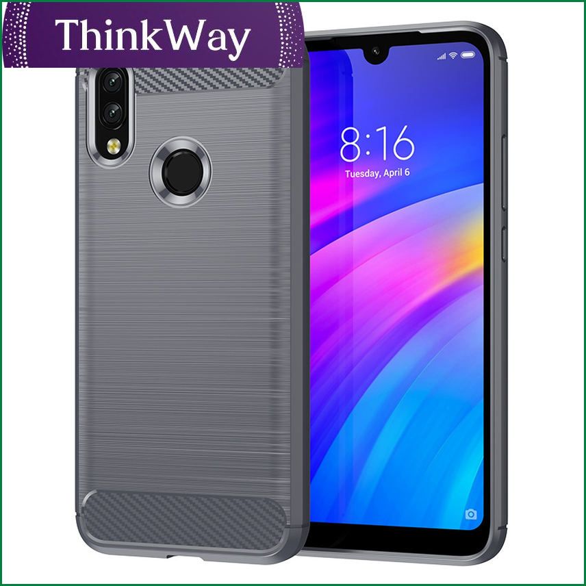 Whyes Silicone Case For Moto One Motorola P30 Play ShockProof Fitted Carbon Fiber Soft TPU Phone Cover For Moto P30 Play Case