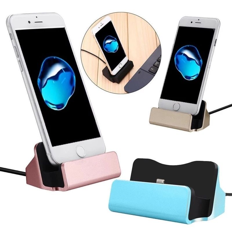 Dock Station Charging Stand USB Charger for IPhone 11 Pro Max XS XR X 12 8 7 6 6S Plus Sync Cradle Docking Phone Charger Holder