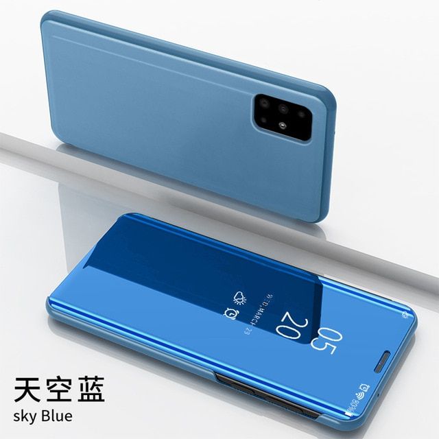 Smart Flip Phone Case For iPhone X XR XS 5 5S SE 7 8 6 6S Plus 11 12 13 Mini Pro Max 2020 Mirror Window Standing Holder Cover