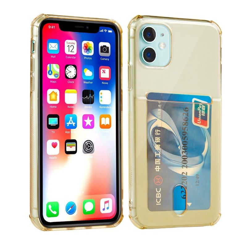 Luxury Card Case For iPhone 11 12 13 Pro Max X XS 8 7 6 SE Plus Capinha Thin Soft TPU Silicone Cover For iPhone 12 13 Mini Coque