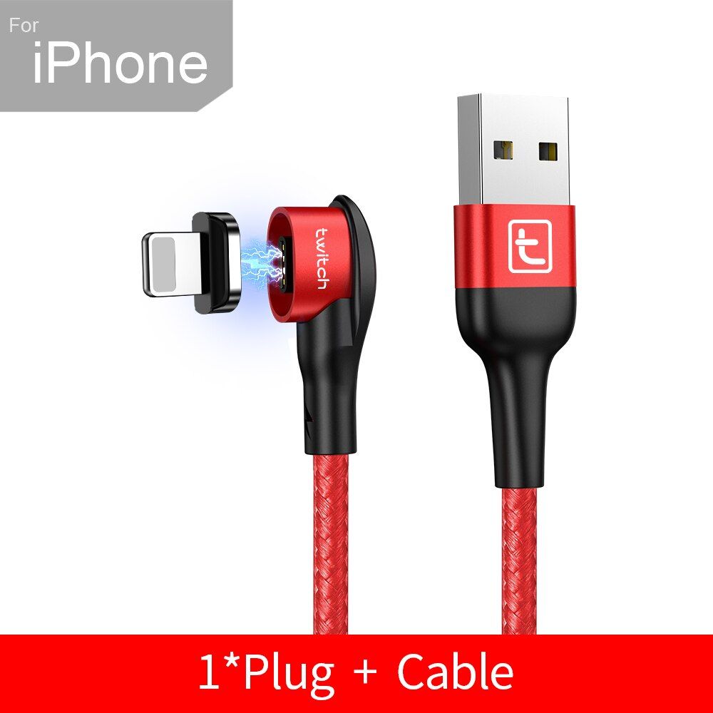 Twitch Magnetic Cable Fast 3A For iPhone 11 Samsung Charger Quick Charge 3.0 Micro USB Type C Magnet Phone Charging Data Cord