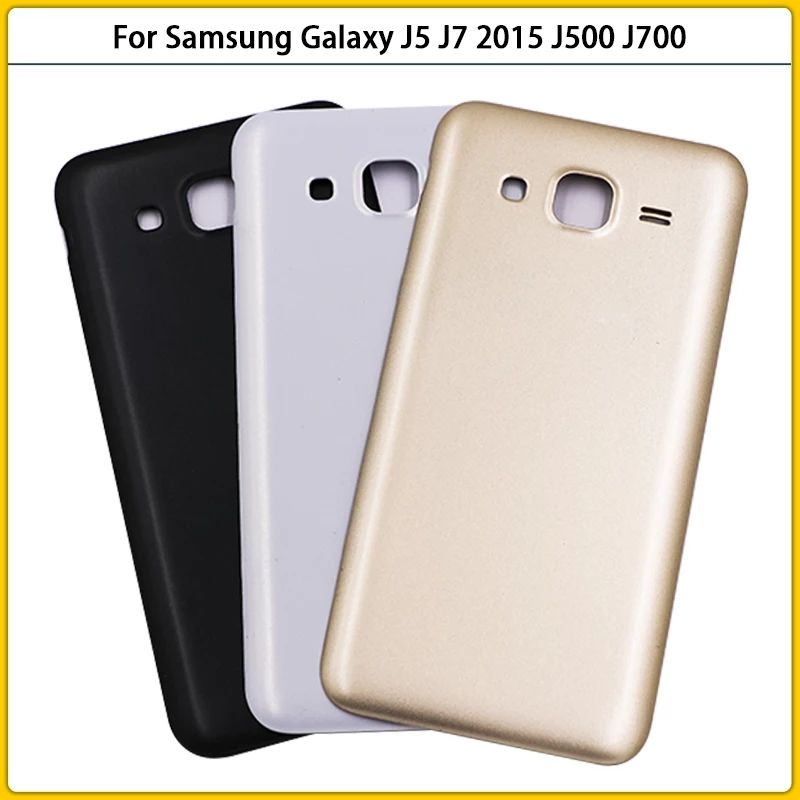 For Samsung Galaxy J5 J7 2015 J500 J700 Plastic Battery Back Part Cover Rear Door Cover Replace Parts