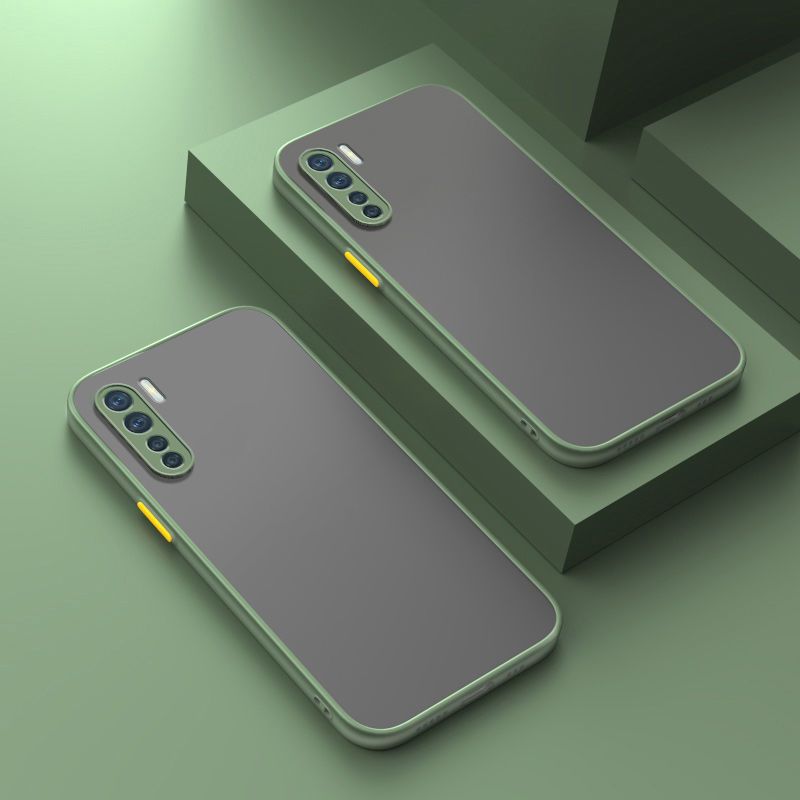 For OPPO Reno3 Back Cover [Camera Lens Protection] Luxury Translucent Matte Protective Case Soft Silicone Bumper Shockproof Mobile Phone Cases