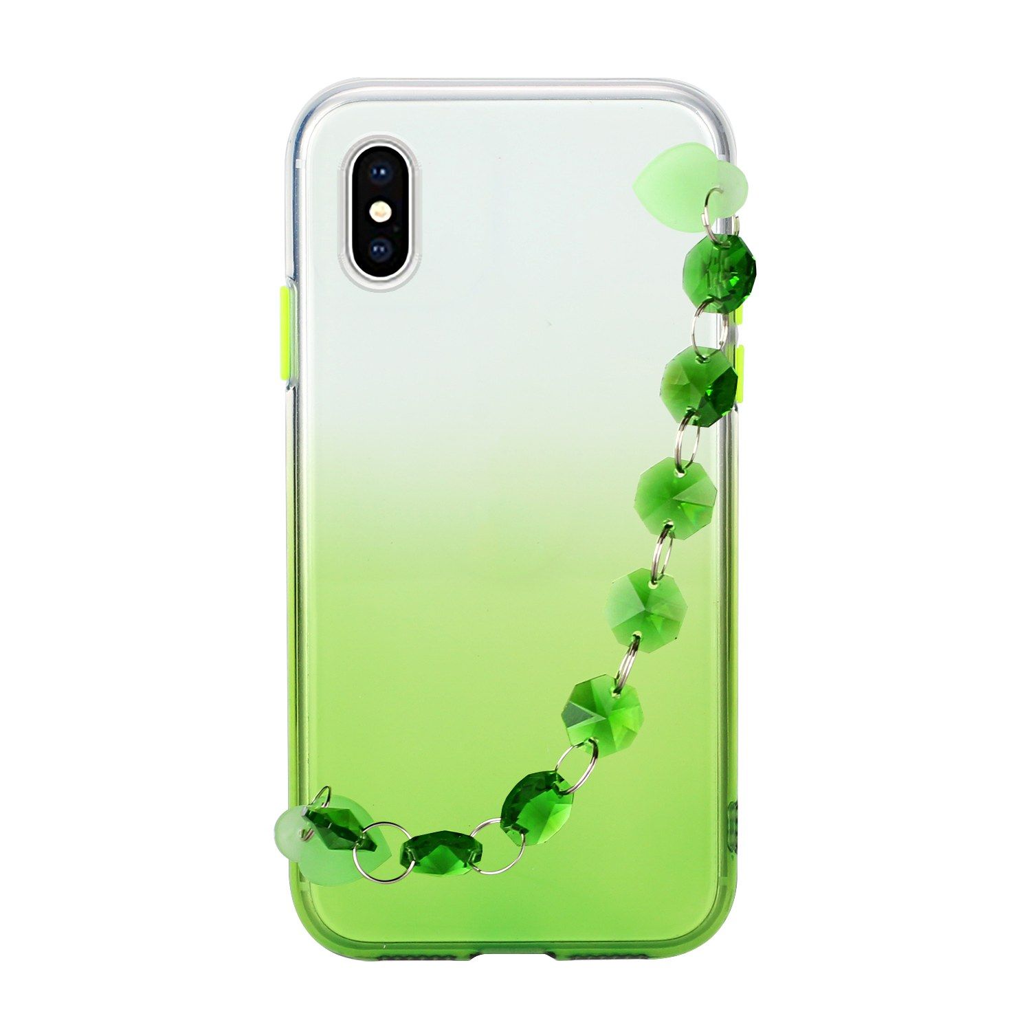 For iPhone X/XS/XR/XS MAX Mobile phone shell Crystal Bracelet PU Soft Shell with adient Color Style