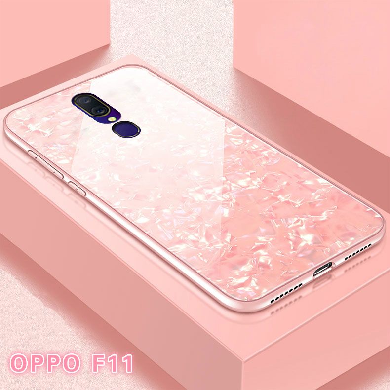 Marble Hard Phone Case For OPPO F11 Phone Case Shockproof Tempered Glass Shell Skin For OPPO F11 Case Cover