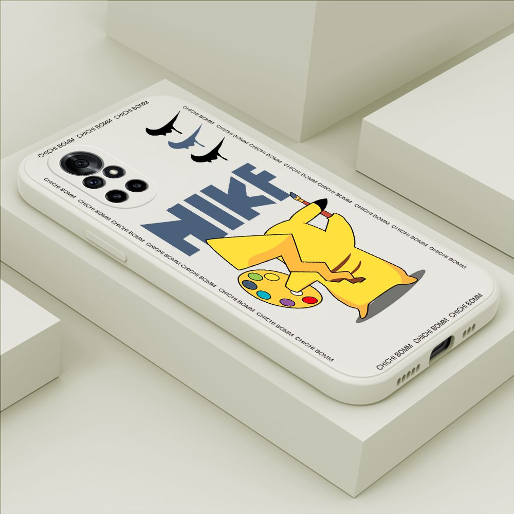 Hontinga for Huawei Nova 8 Pro Case Fashion Cartoon Animals Phone Case Phone Case Soft Square Edge Silicone Cases Full Lens Cover Shockproof Protection Cover