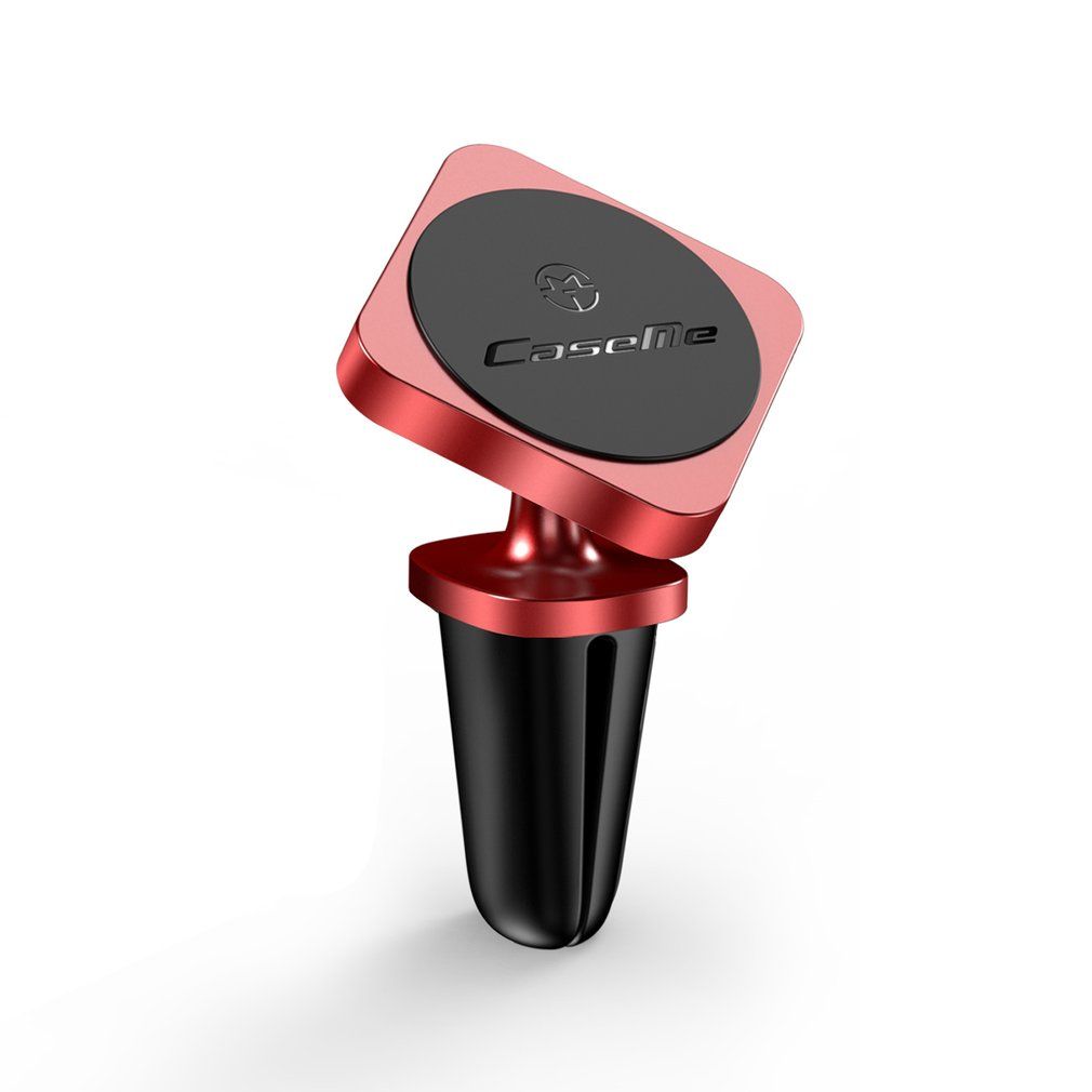 Caseme 360 Degrees Rotation Air Vent Mounted Magnetic Car Phone Holder Red