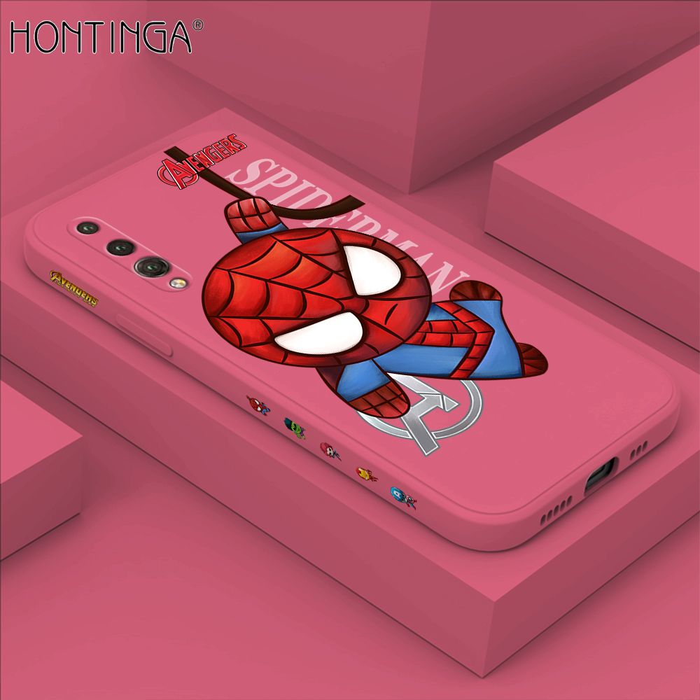 Hontinga for Huawei P20 Pro Case Side Design Cartoon Little Spider Back Cover Soft Square Edge Pattern Liquid Silicone Trend Phone Cases
