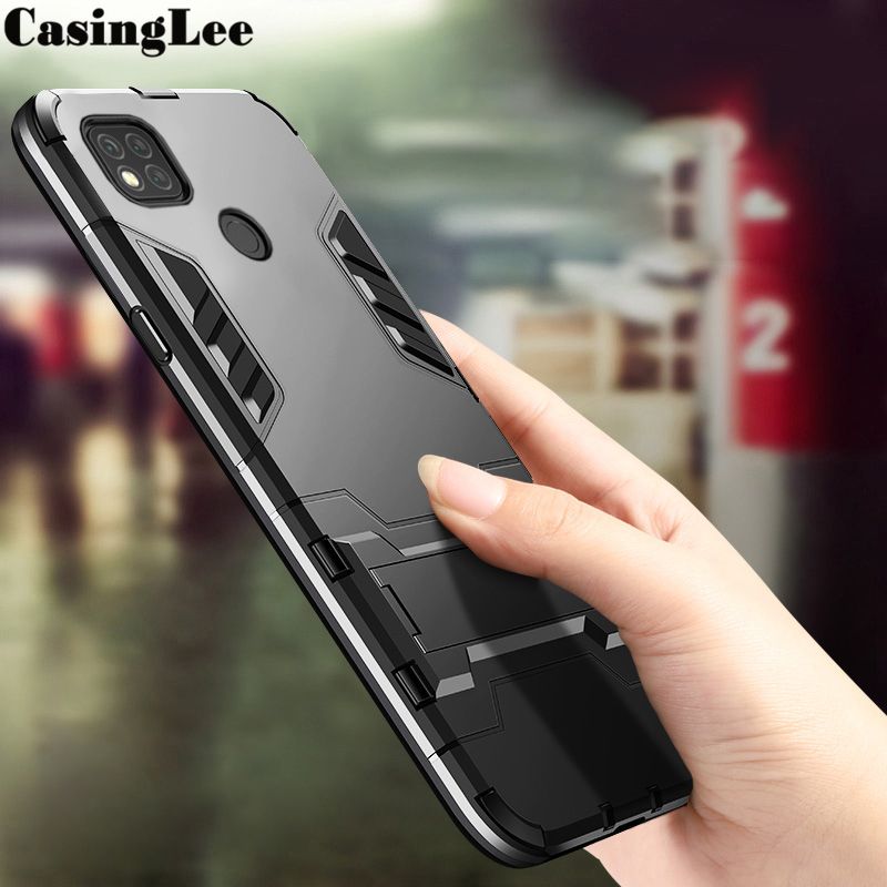 Casinglee for Redmi 9 Dual Camera Case Silicone Iron Man Armor Hard Cover for Xiaomi Redmi 9 Dual Camera Full Protection case cover