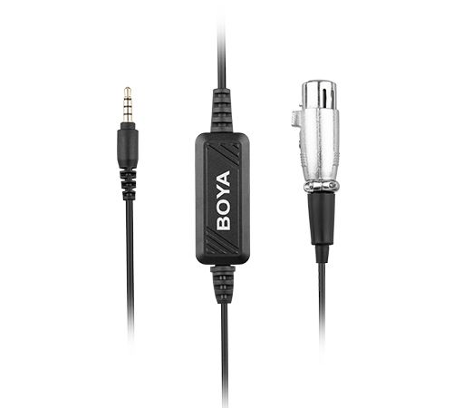 BOYA BY-BCA6 Microphone Adapter Cable 3.5mm Stereo Headphone Jack to XLR Input for iPhone X 8 8 plus 6S IOS Android Smartphone