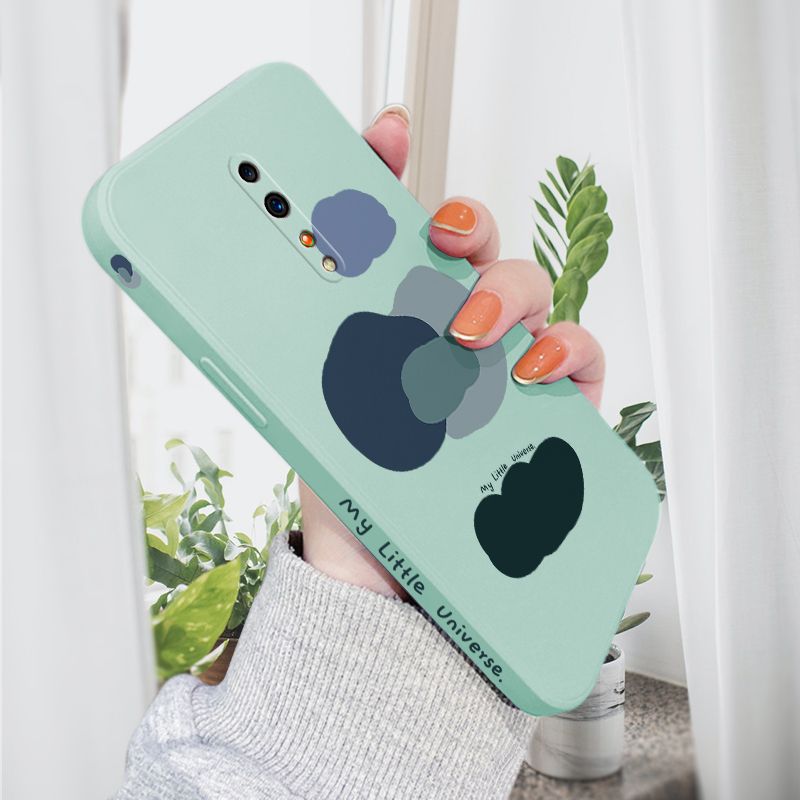 AMORVOR for OPPO Reno Z Back Cover Color Mixture Clouds Side design Soft Case Liquid Silicone Phone Cases