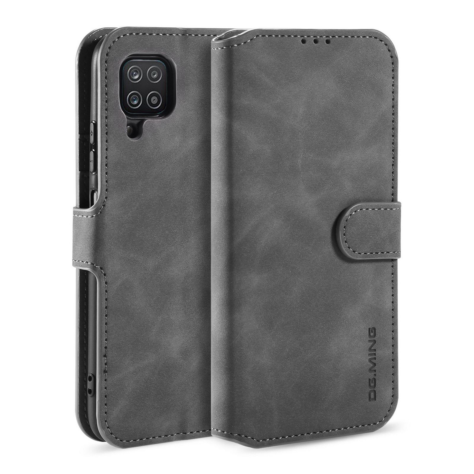 For Samsung Galaxy A22 4G DG.MING Retro Oil Side Horizontal Flip Leather Case with Holder & Card Slots & Wallet
