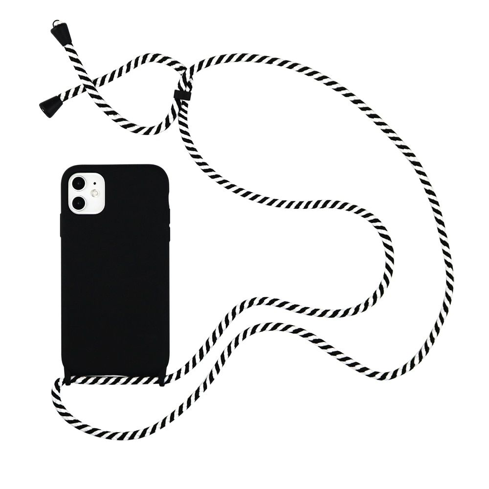 Crossbody Necklace Holder Phone Case for iPhone 13 12 11 pro XS max 7 8 PLUS Lanyard Silicone Case Cover with Cord Strap Rope