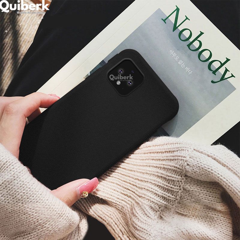 Quiberk for Google Pixel 4 Shockproof Anti-Slip Soft TPU Sandstone Matte Back Case Cover