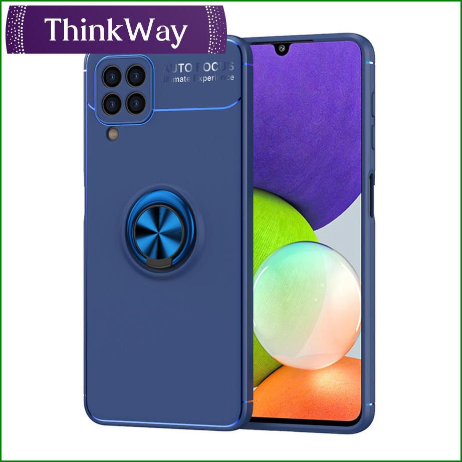 Soft TPU, Scratch Resistant, 360 Degree Rotating Ring Stand, Back Case Cover For Samsung A22 5G & Samsung F52 5G