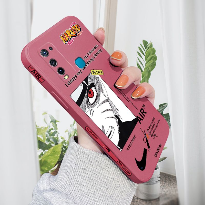 AMORVOR for Vivo Y50 Y30 Y30I Back Cover Anime Uzumaki Naruto Side design Soft Case Liquid Silicone Phone Cases