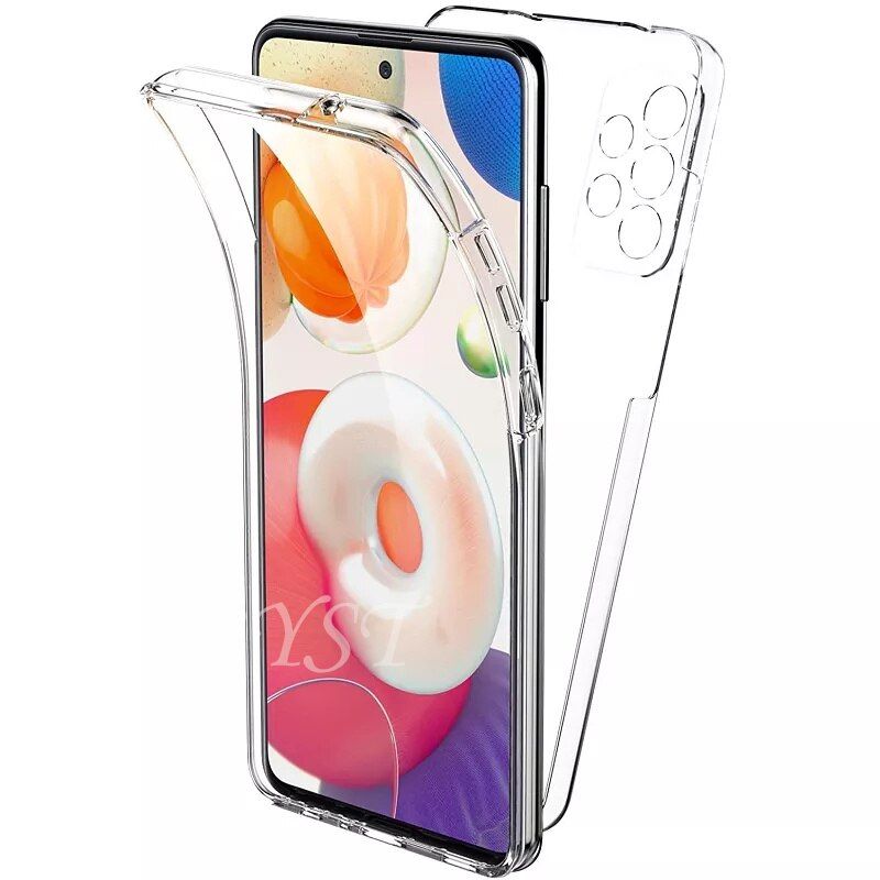 A03S A22 A32 4G A02 A52 A72 A12 A42 A02S 360 Double Case For Samsung Galaxy A01 M12 A11 A21S A31 A41 A51 A71 Silicone Full Cover