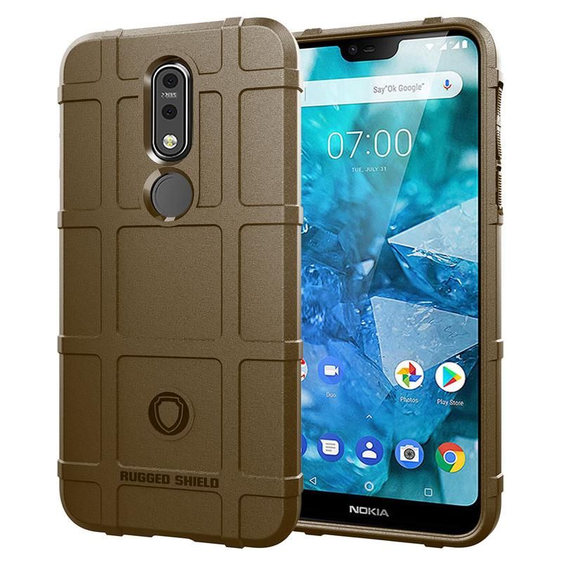 Soft Silicone TPU Phone Case 360° Full Body Protection Phone casing for Nokia 7.1 5.84"