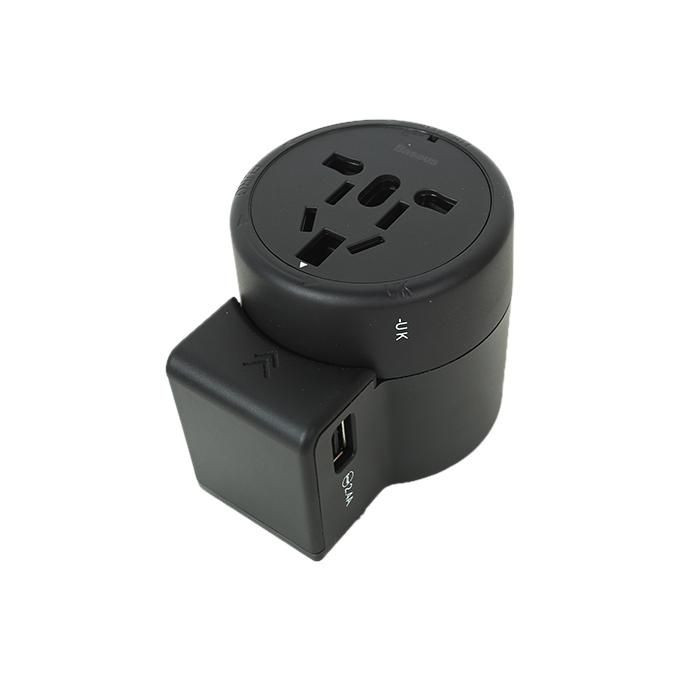 Universal Travel Wall Dual USB Portable Charger Adapter 2.4A - Black