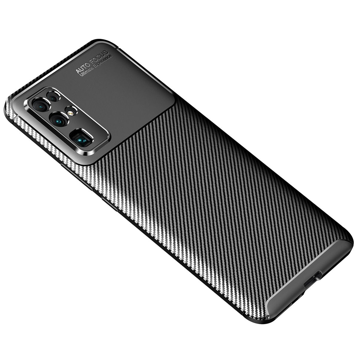 For Huawei Honor 30 Case Soft Back Cover Anti-knock TPU Bumper Carbon Fiber Phone Case