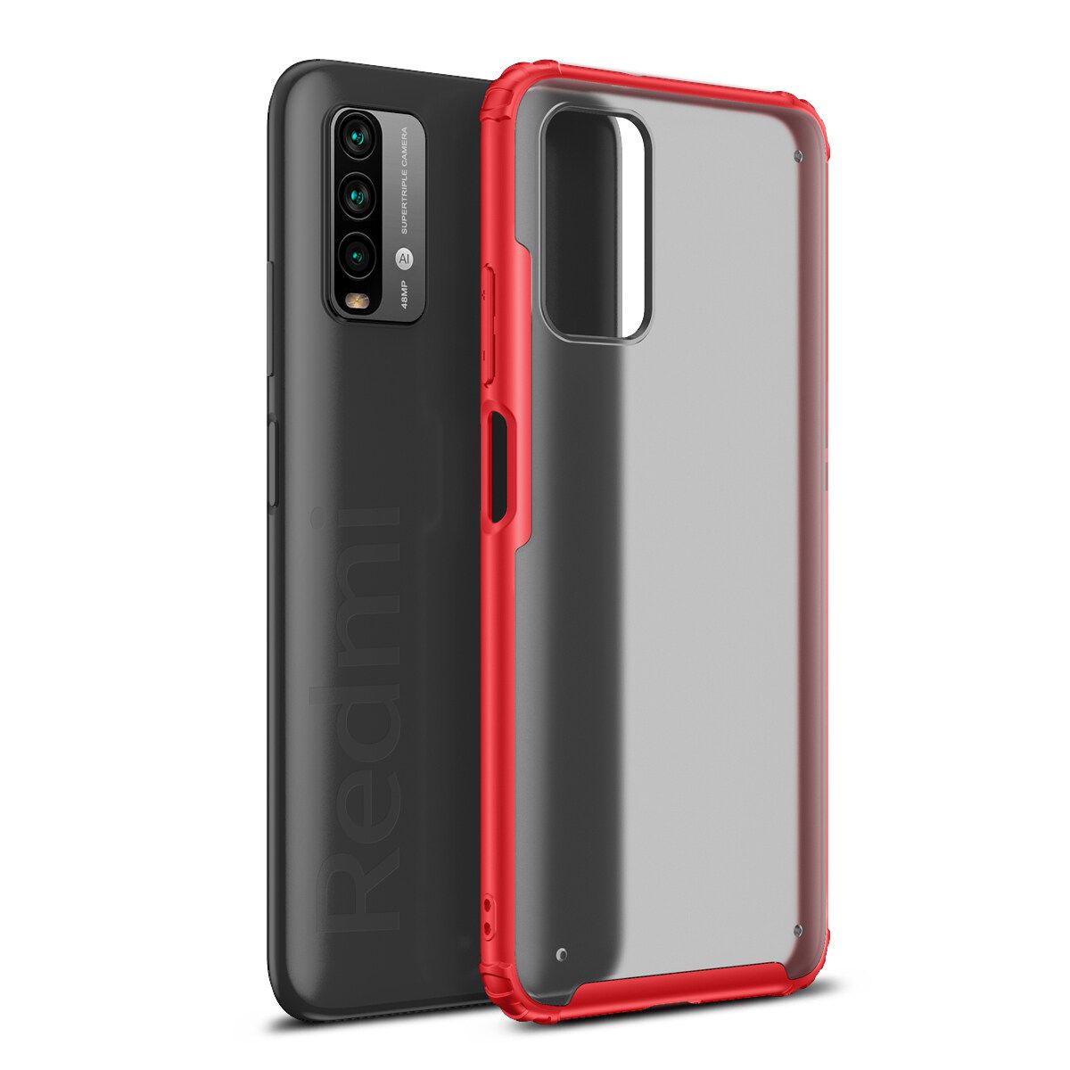 For Xiaomi Poco M3 Soft TPU + Sturdy PC Translucent Matte Drop-proof Case