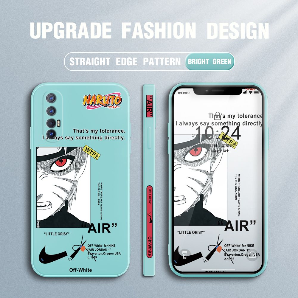 FHKL for OPPO Reno 3 Pro 5G Back Cover Red Eye Naruto Side design Soft Case Multicolor Liquid Silicone Phone Cases