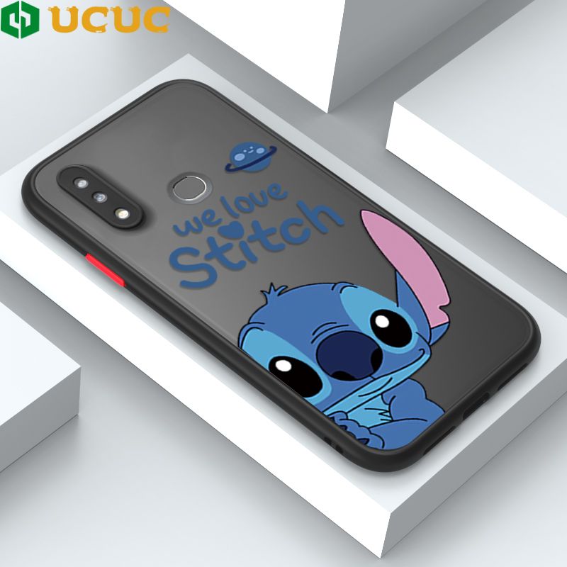 UCUC for Samsung Galaxy A10S Back Cover Peeping Stitch Frosted Transparent Hard Phone Case Thin Shockproof Full Cover Camera Protect Case