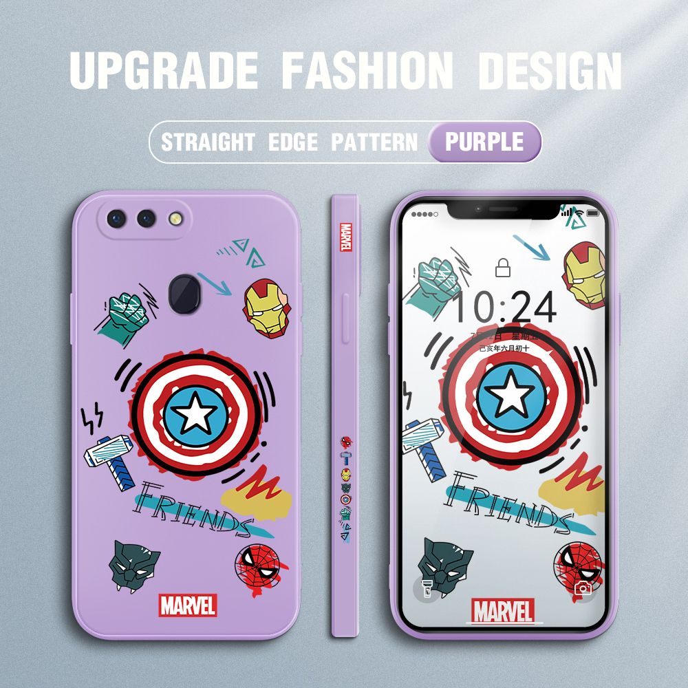 Jizetin for OPPO R15 Back Cover Hero Props Side Design Liquid Silicone Phone Case Soft Full Camera Protect Phone Cases