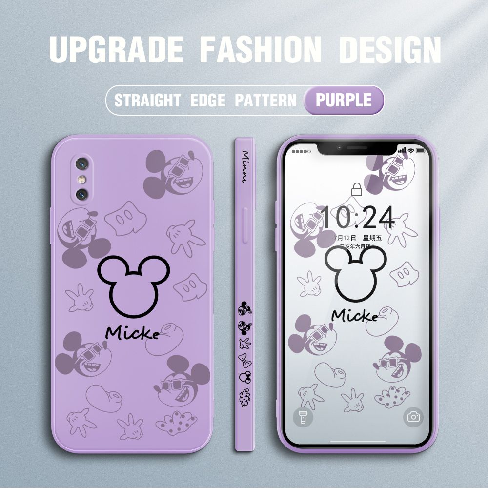 FHKL for Xiaomi MI 8 Pro Back Cover Mickey Print Side design Soft Case Multicolor Liquid Silicone Phone Cases