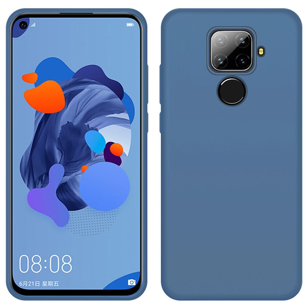 For Huawei Mate 30 Lite Slim Liquid Silicone Soft Gel Rubber Shockproof Anti-Scratch Protective Case Cover