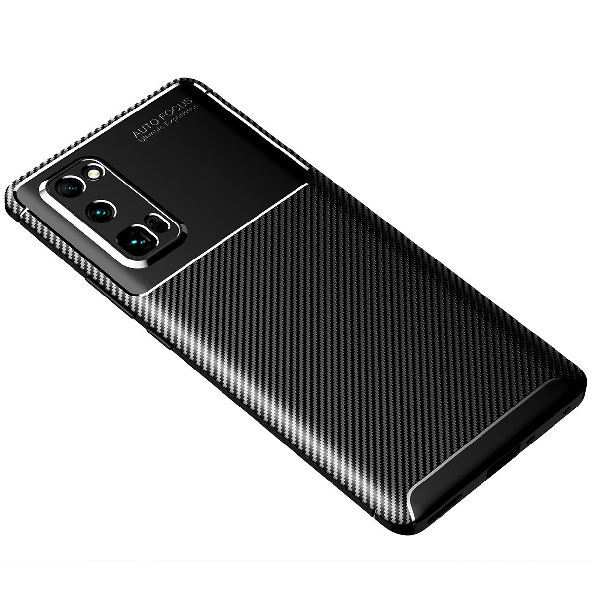 For Huawei Honor 30 Pro Case Soft Back Cover Anti-knock TPU Bumper Carbon Fiber Phone Case
