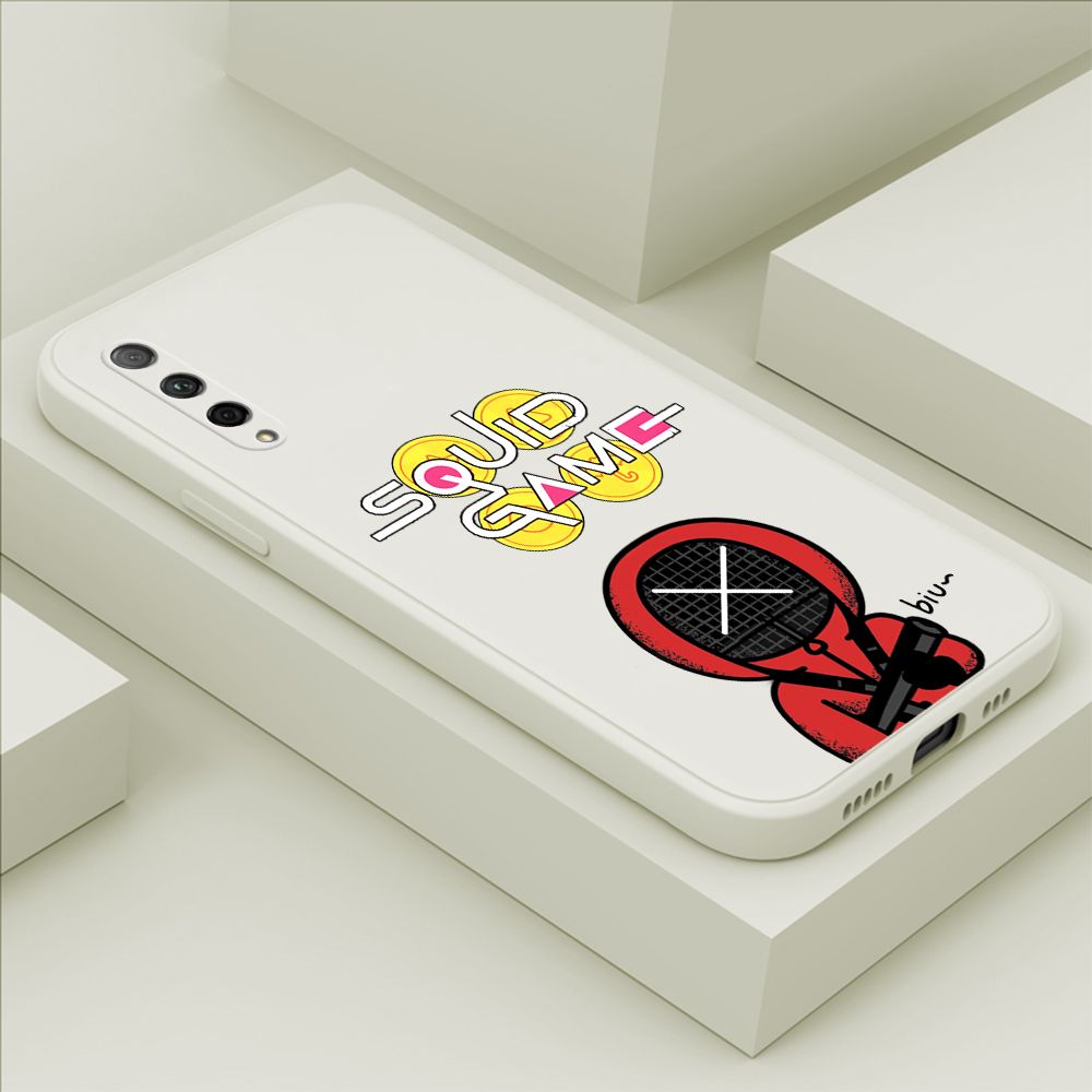 ZeroQiQi for Huawei Y9S Case Fashion Cartoon Electric Baton Judge Role Phone CoverSquare Liquid Silicone Trend Phone Case
