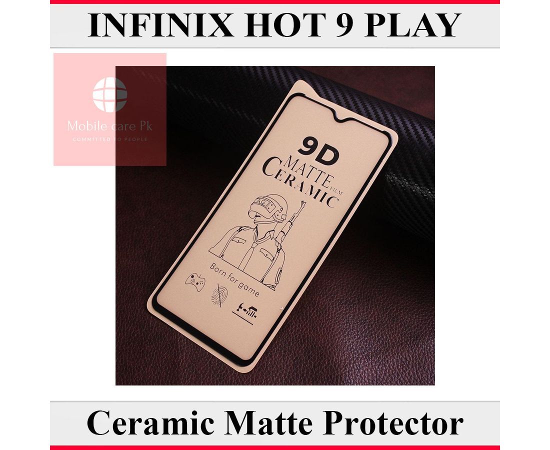 Infinix_Hot_9_Play Premium Anti-Fingerprint Matte Screen Protector Tempered Glass
