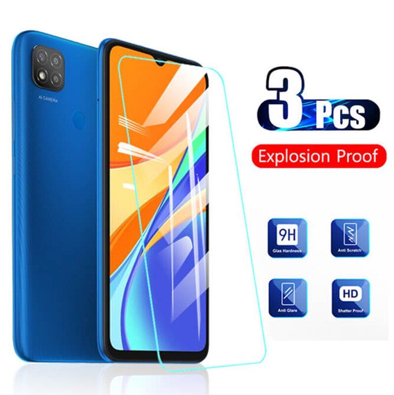 [Order message mobile phone model]3Pcs Protective Glass For Xiaomi Redmi 9C Glass Screen Protector On Xiomi Redmi 9 C Redmi9c Xaomi redmy C9 Shockproof Film Armor
