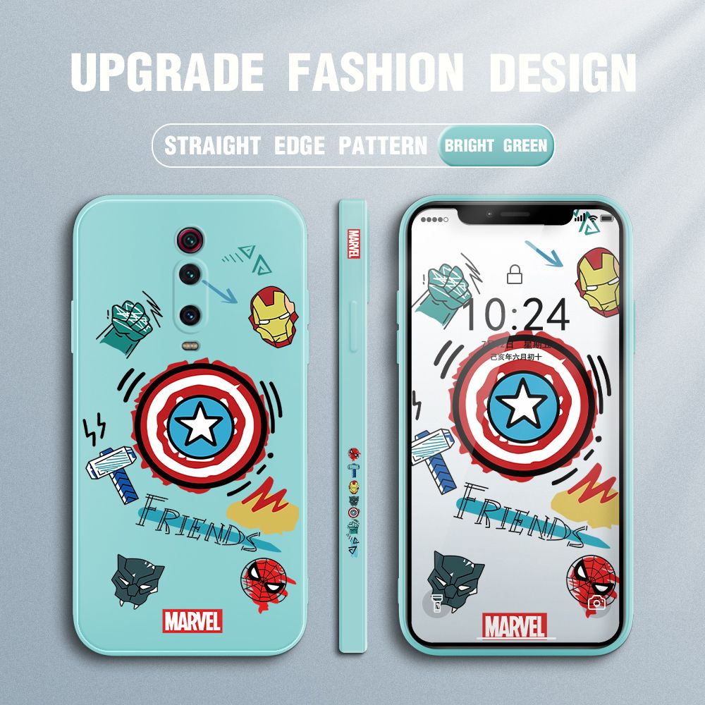 UCUC for Xiaomi 9T / Xiaomi 9T Pro Back Cover Creative Shield Ultra Thin Soft Luxury Square Multicolor Liquid Silicone Phone Case