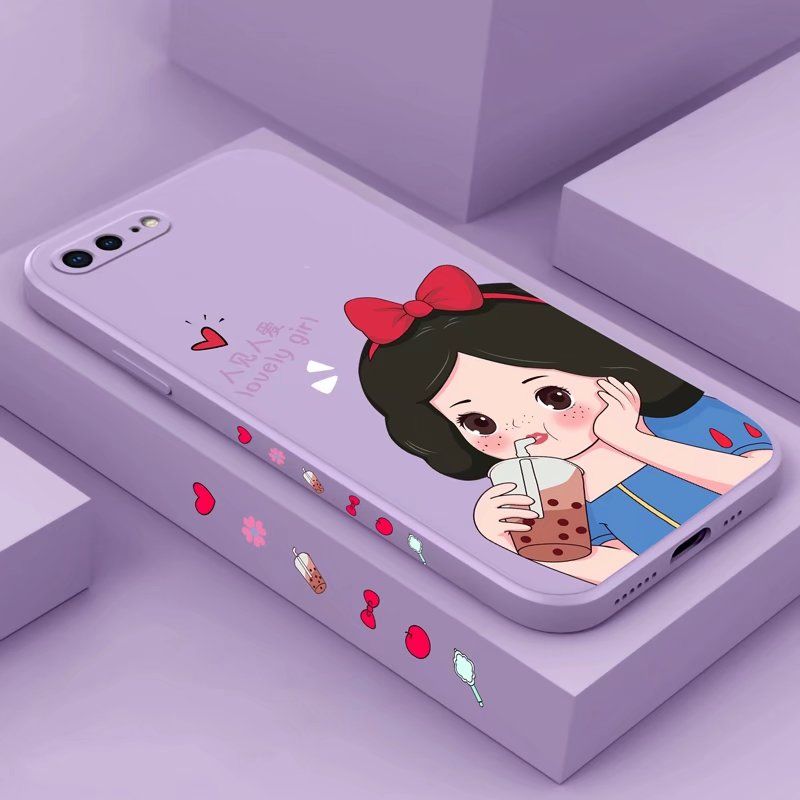 Olige Case For iPhone 7 8 Plus Cute Cartoon Crayon Shin-chan Straight Edge Silicone Soft Phone Case