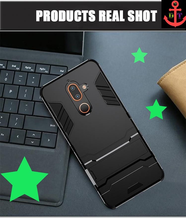 Nokia 71 plus Phone Case [Armor Series] With Lanyard Shockproof Kickstand Hard Back Casing for Nokia 71 plus