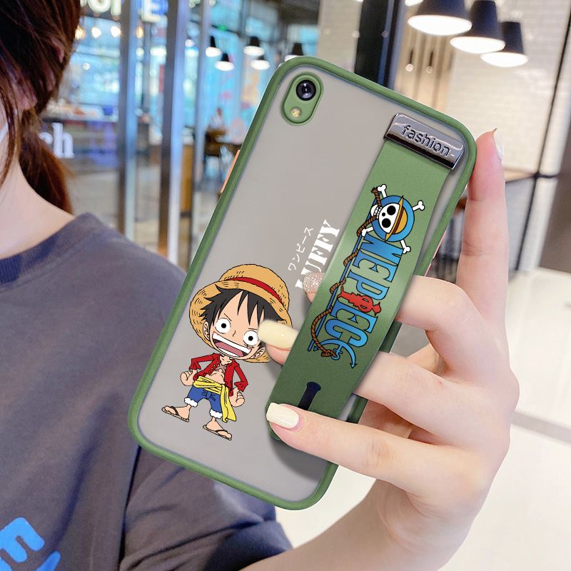UCUC for ASUS Zenfone Live Wrist Strap Case Anime One Piece Luffy Wristband Printing Cover Shockproof Frosted Phone Case