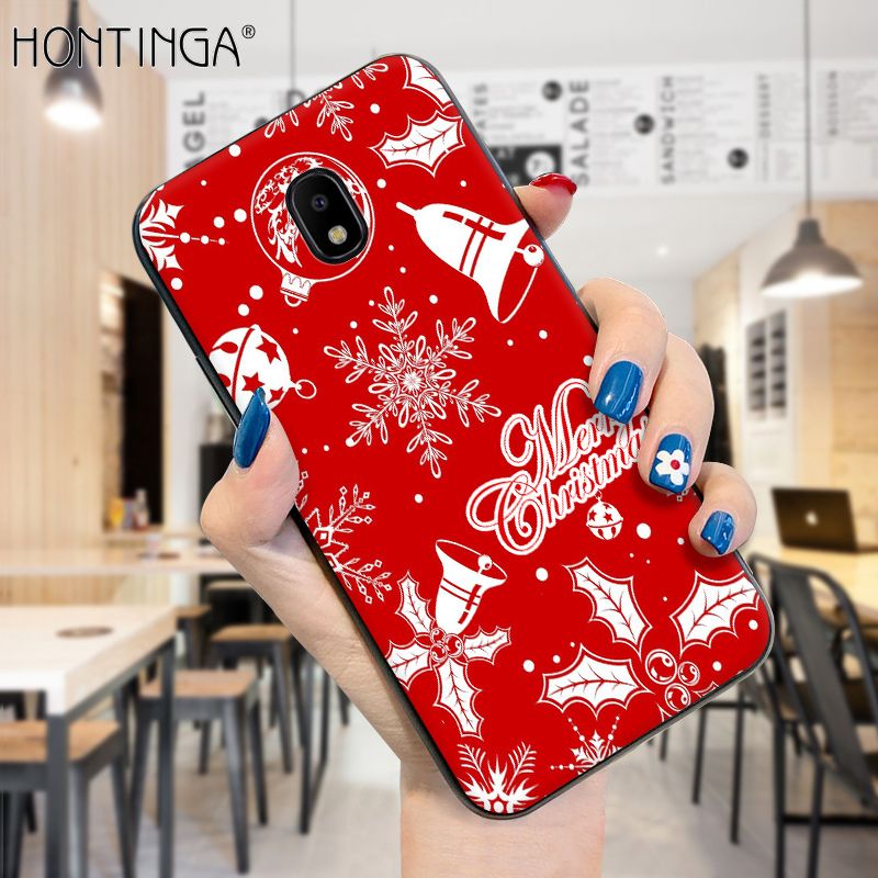 Hontinga for Samsung J7 Pro Case Merry Christmas Gifts for Girls Boys Phone Cover Shockproof Soft Silicone TPU Cases