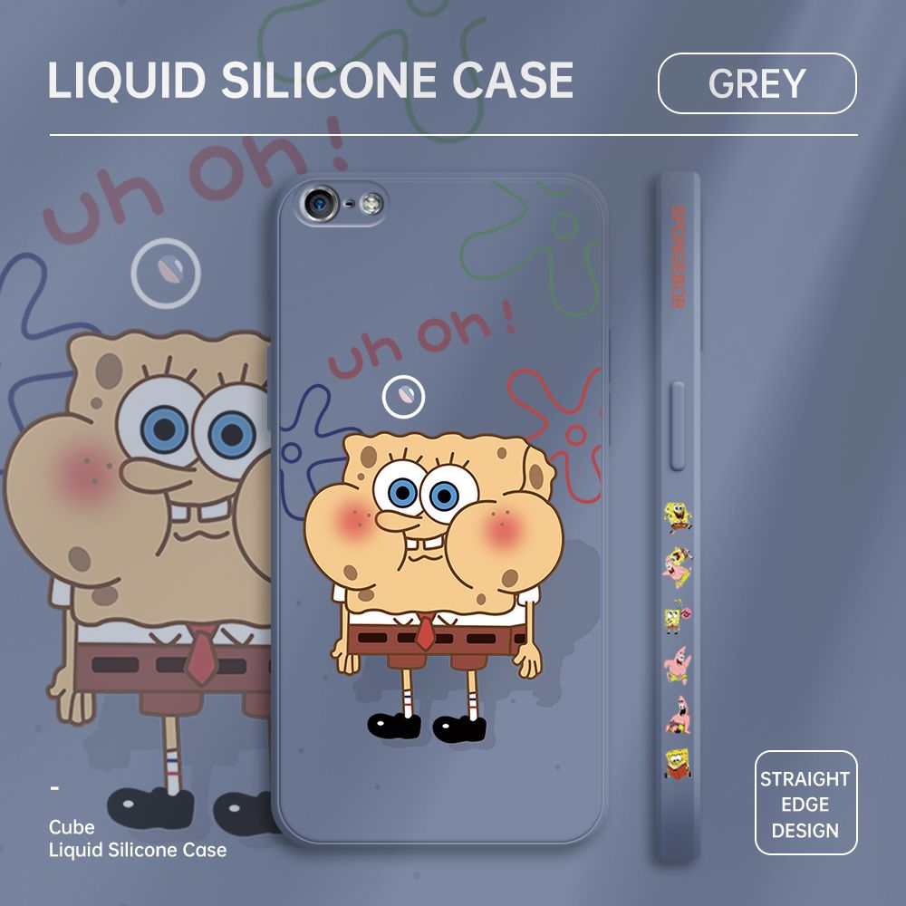 ZeroQiQi for iPhone SE Case Cartoon Anime Side Printing Cases Soft Liquid Silicone Phone Cover