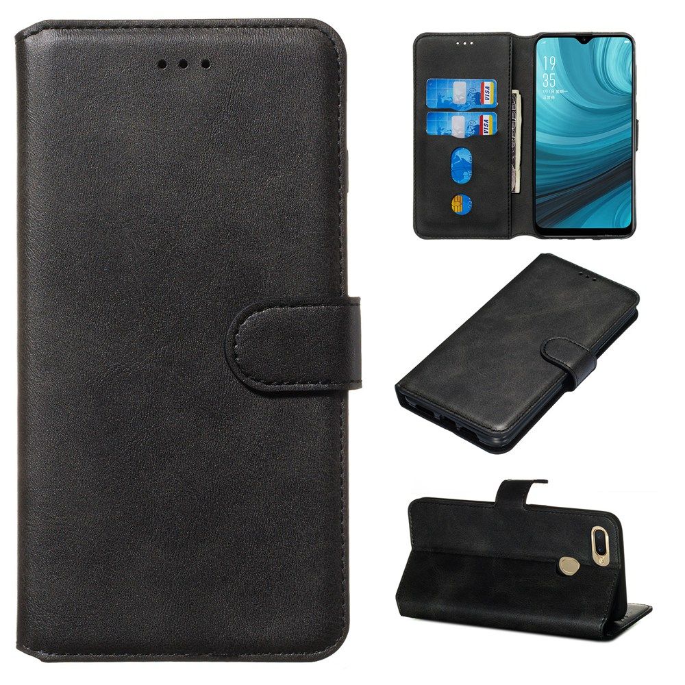For OPPO A5S / A7 / A12 / A12S / AX5S / A3S / A5 / AX5 / A12E Phone Case With Stand Wallet Card Slots Flip Cover Magnetic Leather Casing