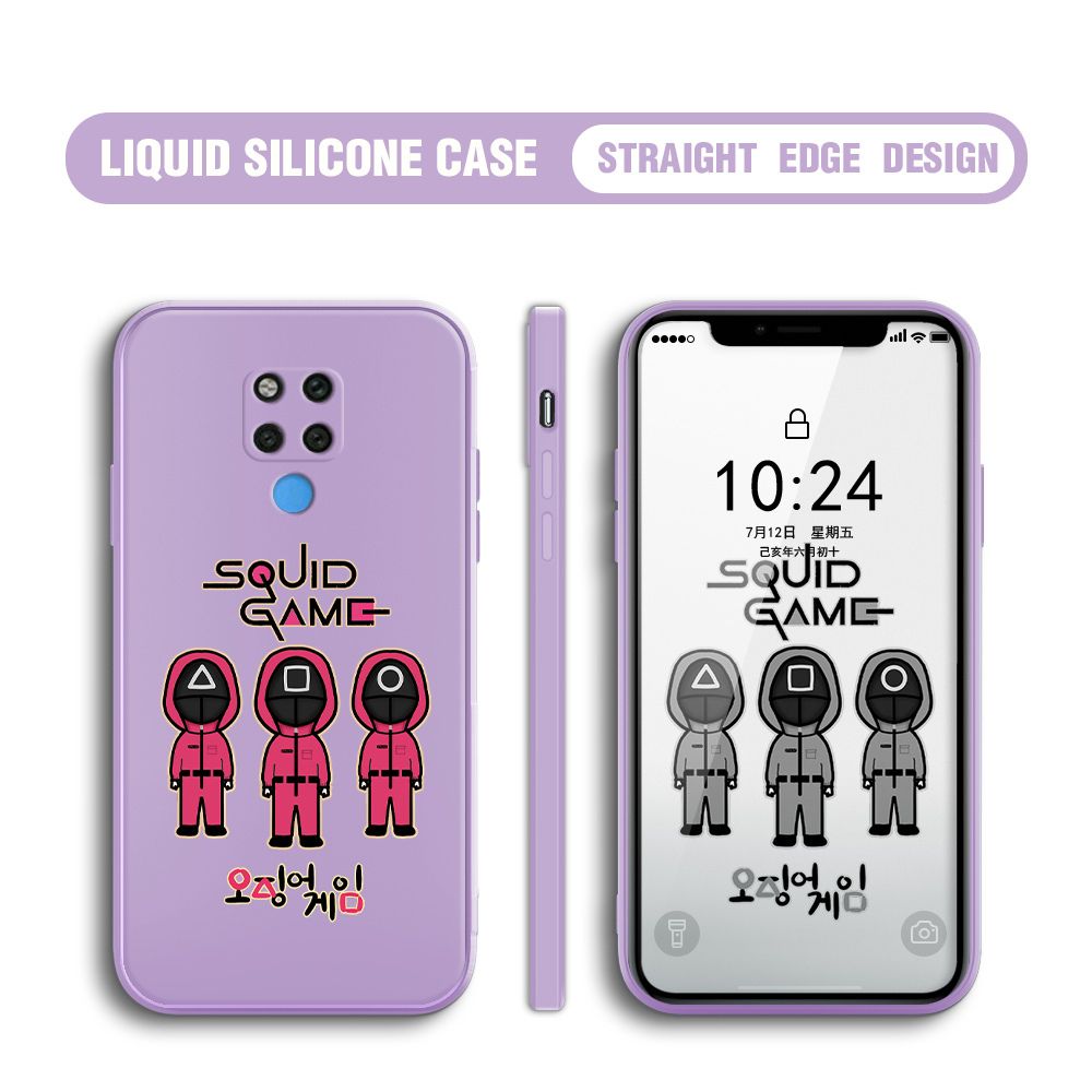 UCUC for Huawei Mate 20X Case Trend Cartoon Korean Squid Phone Cover Liquid Silicone Case Phone Protective Case