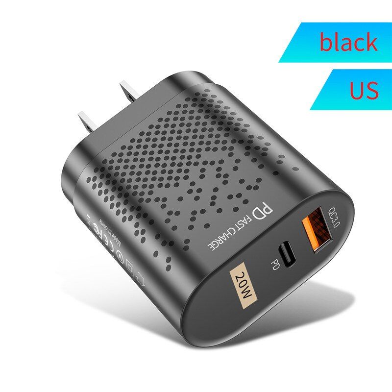 20W USB Type C Charger For iPhone 12 Pro Max Mini Quick Charge 3.0 QC PD 20W USB-C Fast Charging Travel Wall For iPhone 12